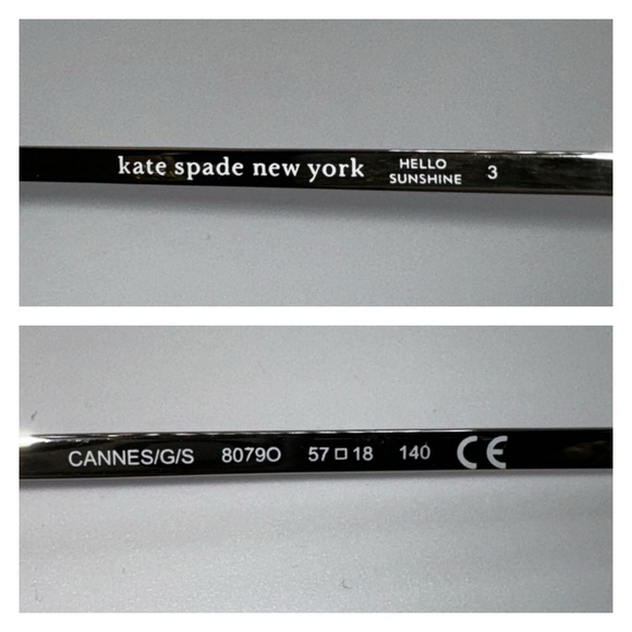 Kate Spade Cannes/G/S 57-18-140 sunglasses - Grey Gradient lenses - Picture 13 of 14